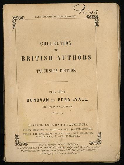 Collection of British authors Vol 2651 - Autori Vari - copertina