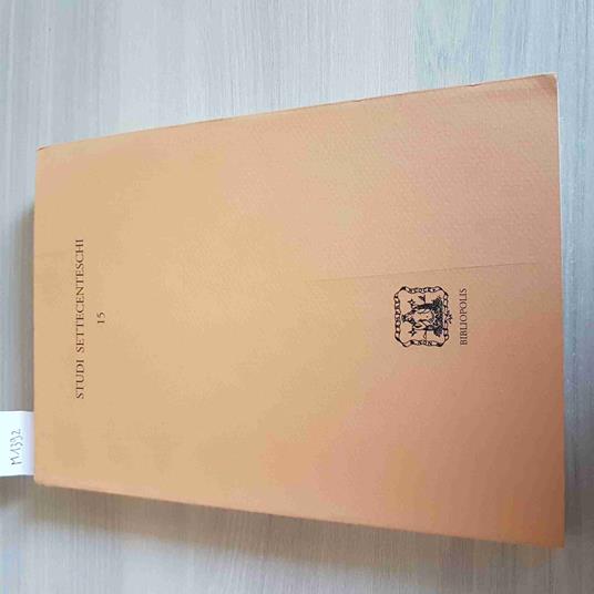 STUDI SETTECENTESCHI 15 benedetto croce stendhal verri gozzi BIBLIOPOLIS 1995 - copertina