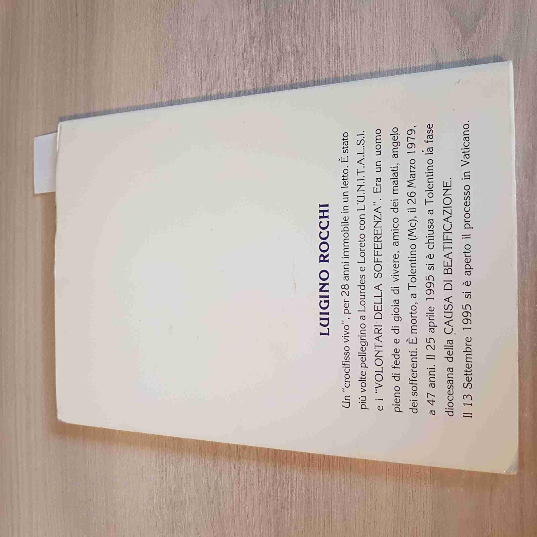 Un SANTO IN CARROZZELLA LETTERE DEL SERVO DI DIO - LUIGINO ROCCHI 1995 tolentino