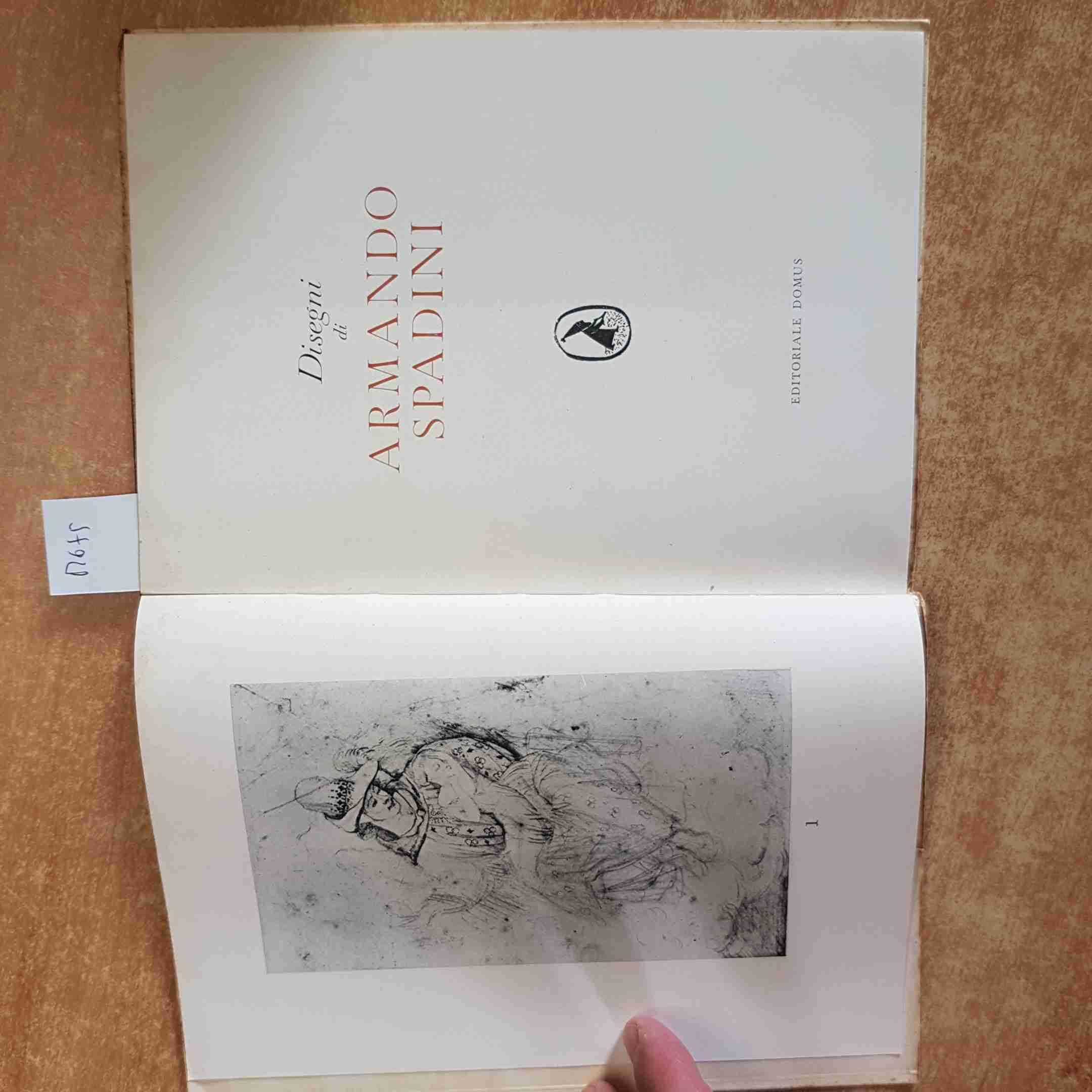 DISEGNI DI ARMANDO SPADINI quaderni del rabdomante 1946 EDITORIALE DOMUS tir.num