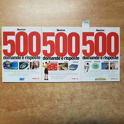 500 DOMANDE E RISPOSTE newton 3 volumi 2003 AMBIENTE CHIMICA ASTRONOMIA FISICA - copertina