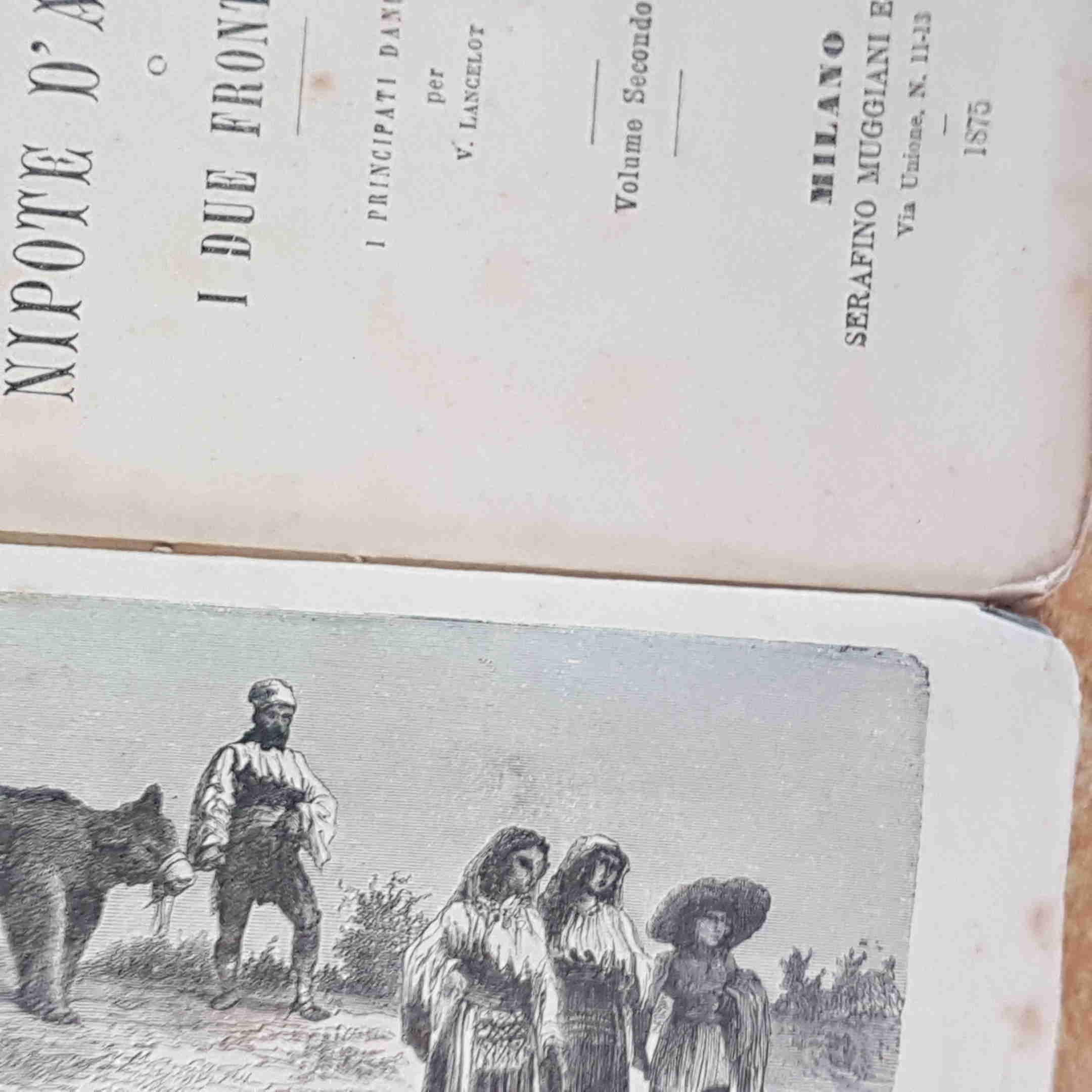 GIULIO VERNE UN NIPOTE D'AMERICA o i due Frontignac VOLUME II 1875 MUGGIANI