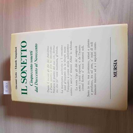 Il Sonetto Conquecento Sonetti Dal Duecento Al Novecento - Getto, Sanguineti - copertina