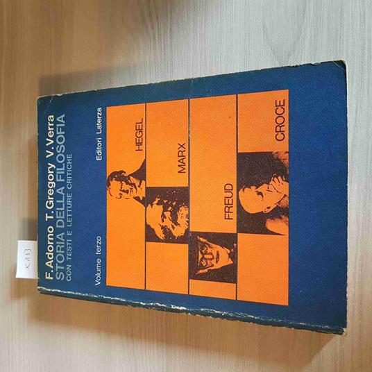 Storia Della Filosofia Con Testi E Letture Critiche Volume Terzo - Adorno - 1976 - copertina