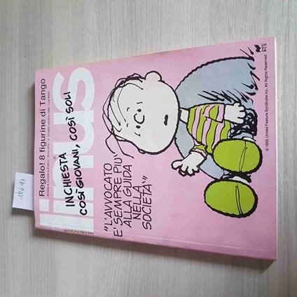 LINUS N° 10 ottobre 1989 ANNO XXV  INCHIESTA COSì GIOVANI, COSì SOLI - RCS - copertina