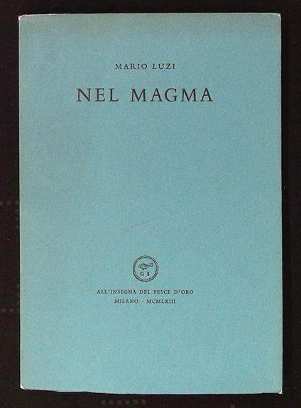 Nel magma - Mario Luzi - copertina
