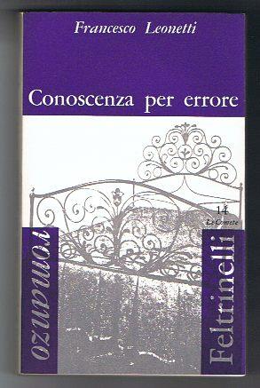 Conoscenza per errore - Francesco Leonetti - copertina