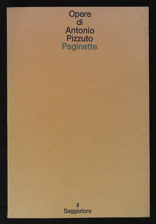Paginette - Antonio Pizzuto - copertina