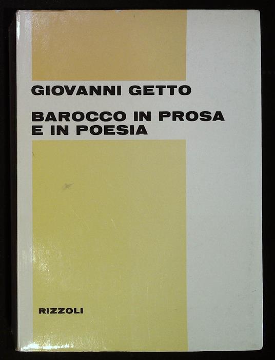 Barocco in prosa e in poesia - Giovanni Getto - copertina