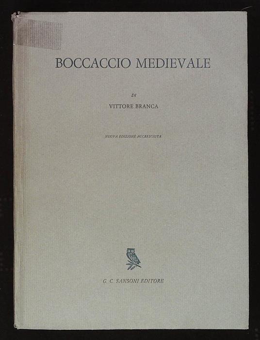 Boccaccio medievale - Vittore Branca - copertina