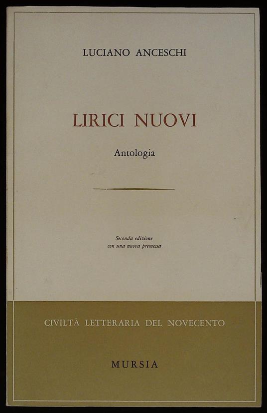 Lirici nuovi. Antologia - Luciano Anceschi - copertina