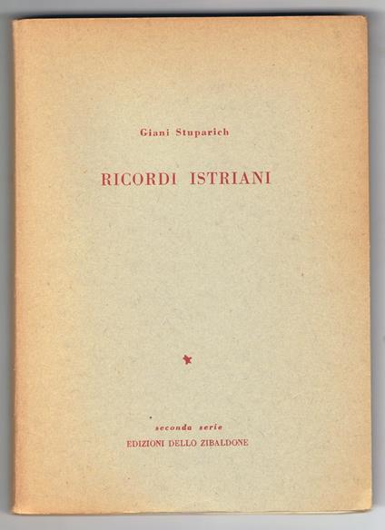 Ricordi istriani - Giani Stuparich - copertina