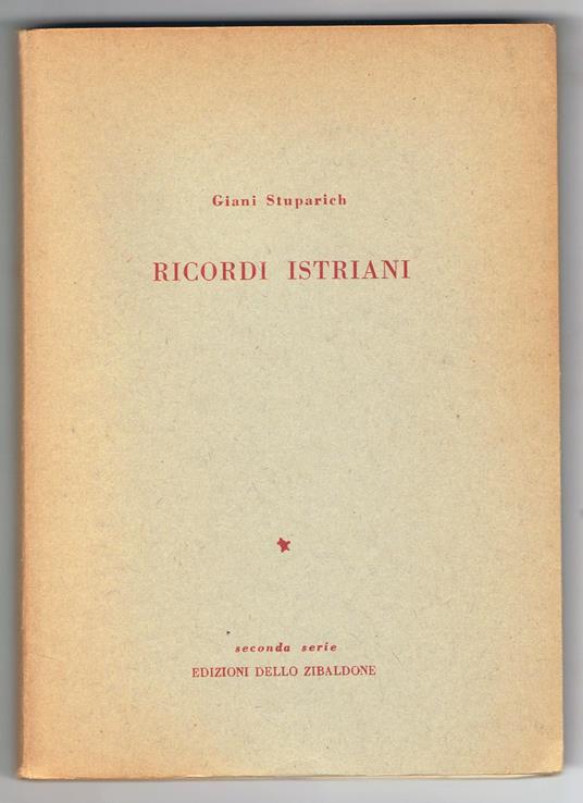 Ricordi istriani - Giani Stuparich - copertina