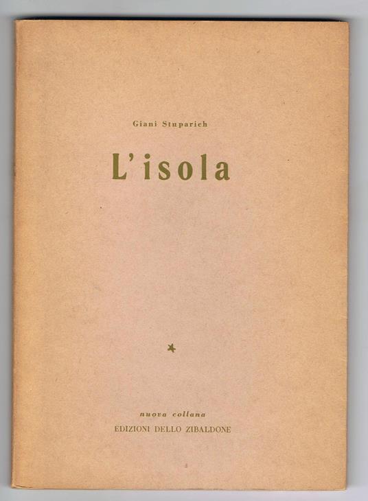 L' isola - Giani Stuparich - copertina