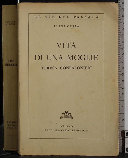 Vita di una moglie - Luigi Ceria - copertina