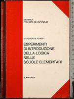 Esperimenti introduzione logica nelle scuole elementari