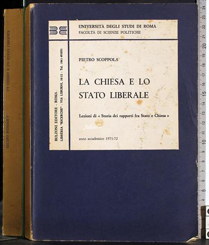 chiesa e lo stato liberale - Pietro Scoppola - copertina