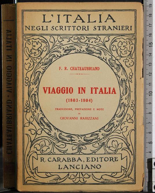 Viaggio in Italia 1803-1804 - François-René de Chateaubriand - copertina