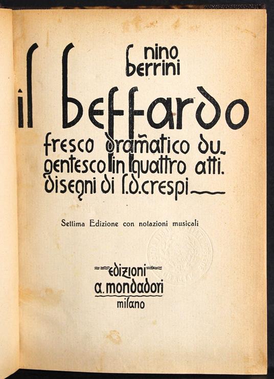 Il beffardo - Nino Berrini - copertina