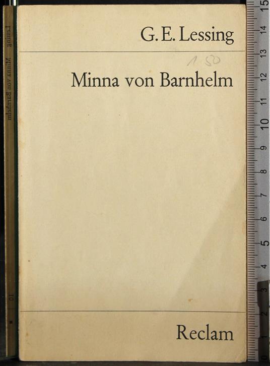 Minna von Barnhelm - Gotthold Ephraim Lessing - copertina