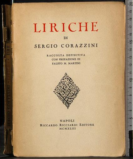 Liriche - Sergio Corazzini - copertina