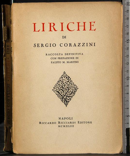 Liriche - Sergio Corazzini - copertina