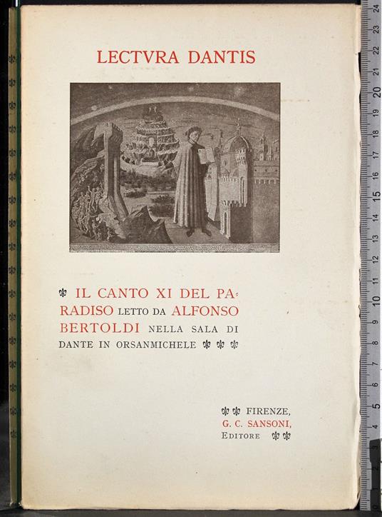 Il canto XI del paradiso - Bertolli - copertina