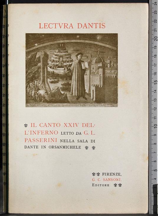 Il canto XXIV dell'inferno - G. Passerini - copertina