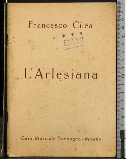 L' arlesiana - Francesco Cilea - copertina