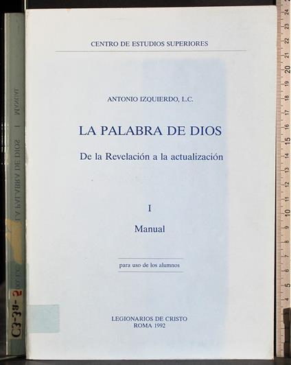 palabra de Dios. Vol I. Manual - copertina