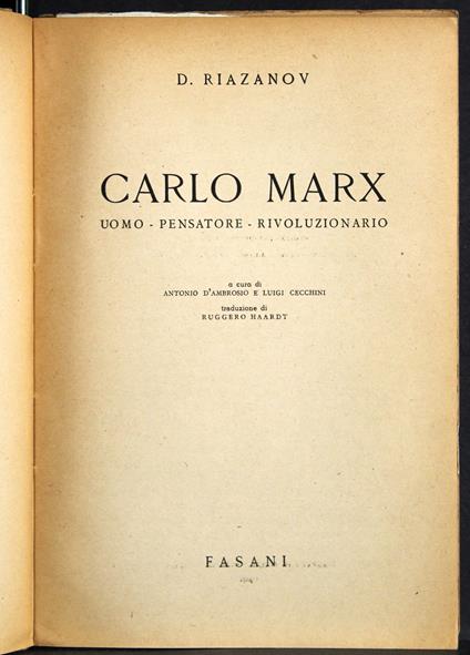 Carlo Marx - copertina