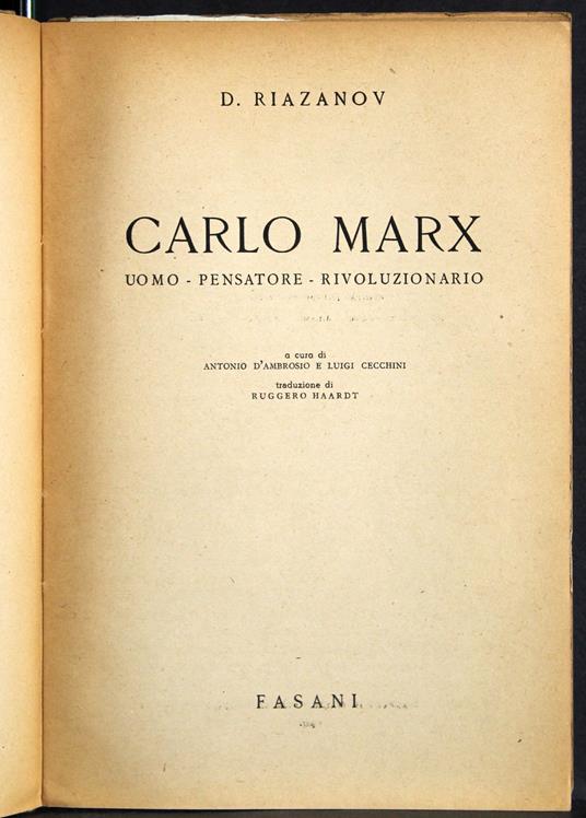 Carlo Marx - copertina