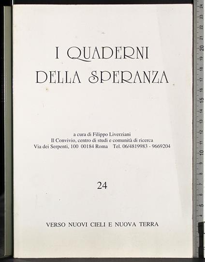 I quaderni della speranza 24 - copertina