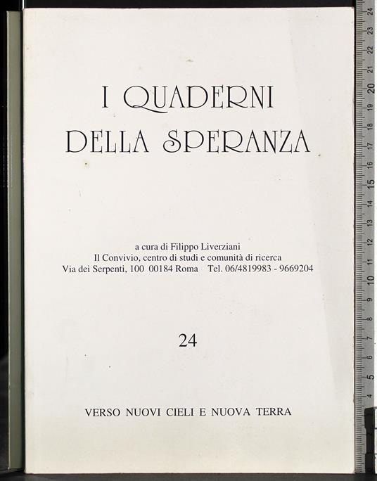 I quaderni della speranza 24 - copertina