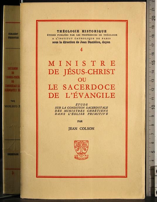 Ministre de Jesus-Christ ou le sacerdote de l'evangile - copertina
