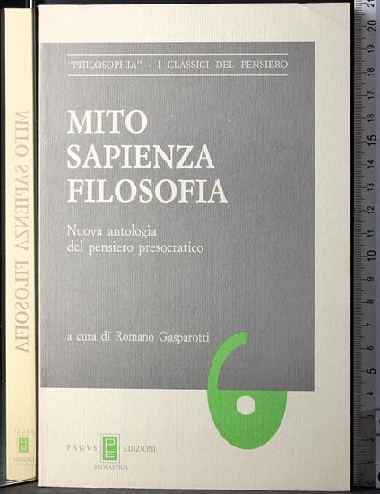 Mito sapienza filosofia - Romano Gasparotti - copertina