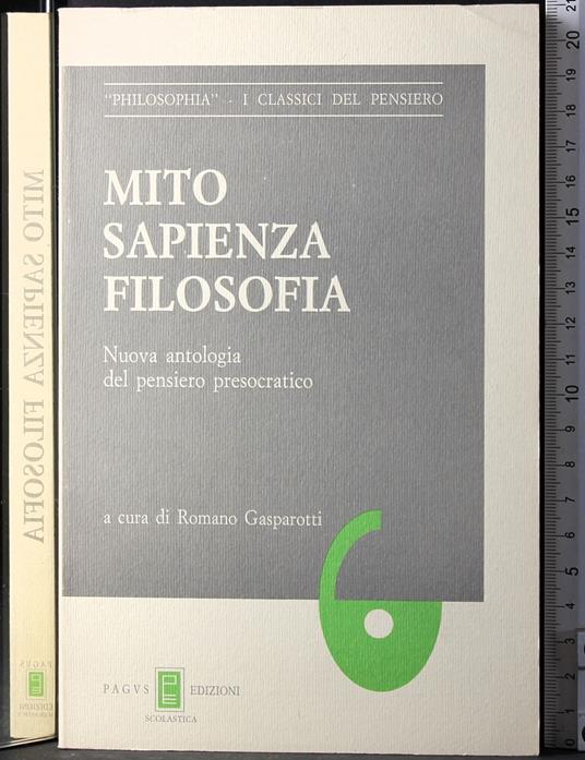 Mito sapienza filosofia - Romano Gasparotti - copertina