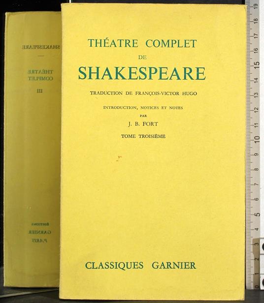 Theatre complet de Shakespeare. Tome troisieme - Forte - copertina