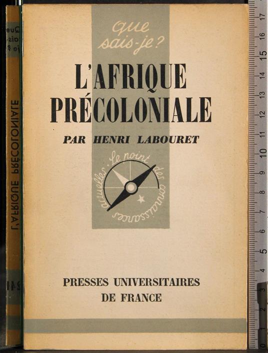L' afrique precoloniale - Henri Laborit - copertina