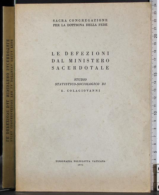 Le defezioni dal ministero sacerdotale - Giovanni Caola - copertina