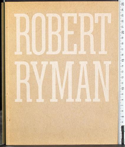 Robert Ryman - copertina