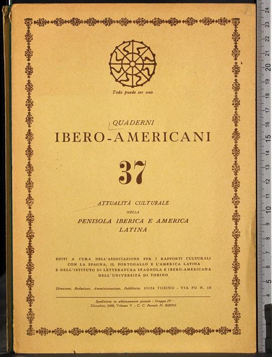 Quaderni Ibero-Americani 37 - copertina
