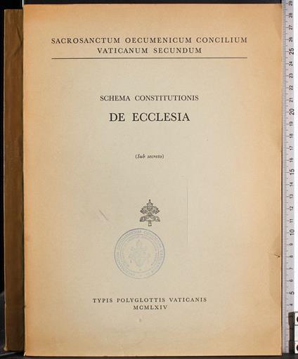 Schema constitutionis. De Ecclesia (Sub secreto) - copertina