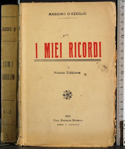 I miei ricordi - Massimo D'Azeglio - copertina