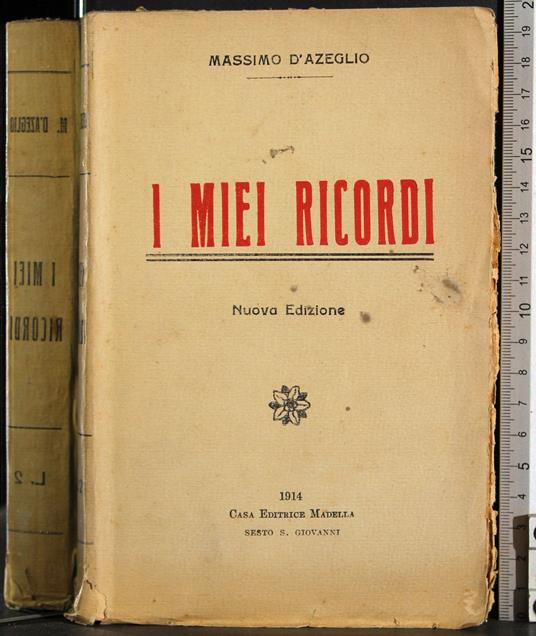 I miei ricordi - Massimo D'Azeglio - copertina