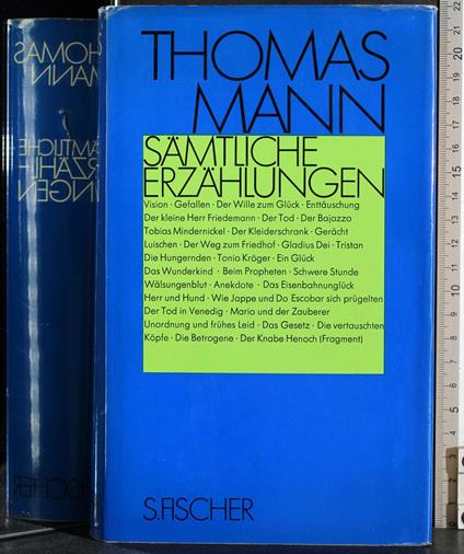Samtliche Erzahlungen - Thomas Mann - copertina