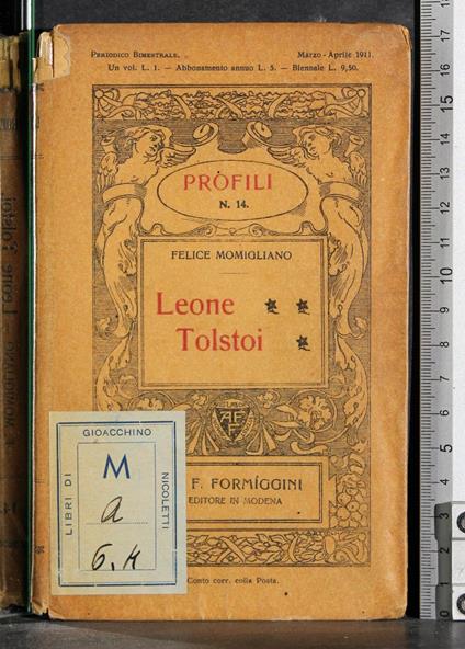 Profili 14. Leone Tolstoi - Felice Momigliano - copertina