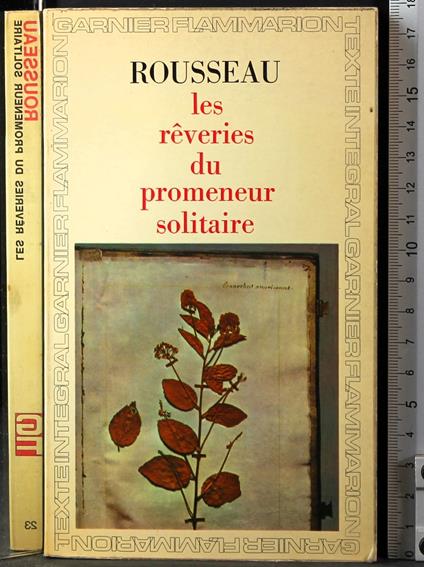 Les reveries du promeneur solitaire - Jean-Jacques Rousseau - copertina
