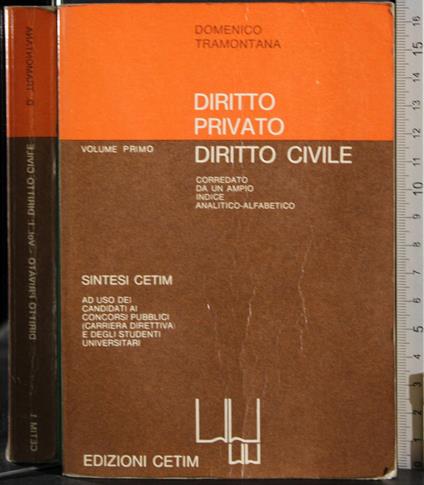 Diritto privato. Diritto civile - Tramontana - copertina