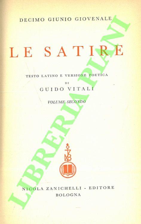 Le satire - Decimo Giunio Giovenale - copertina